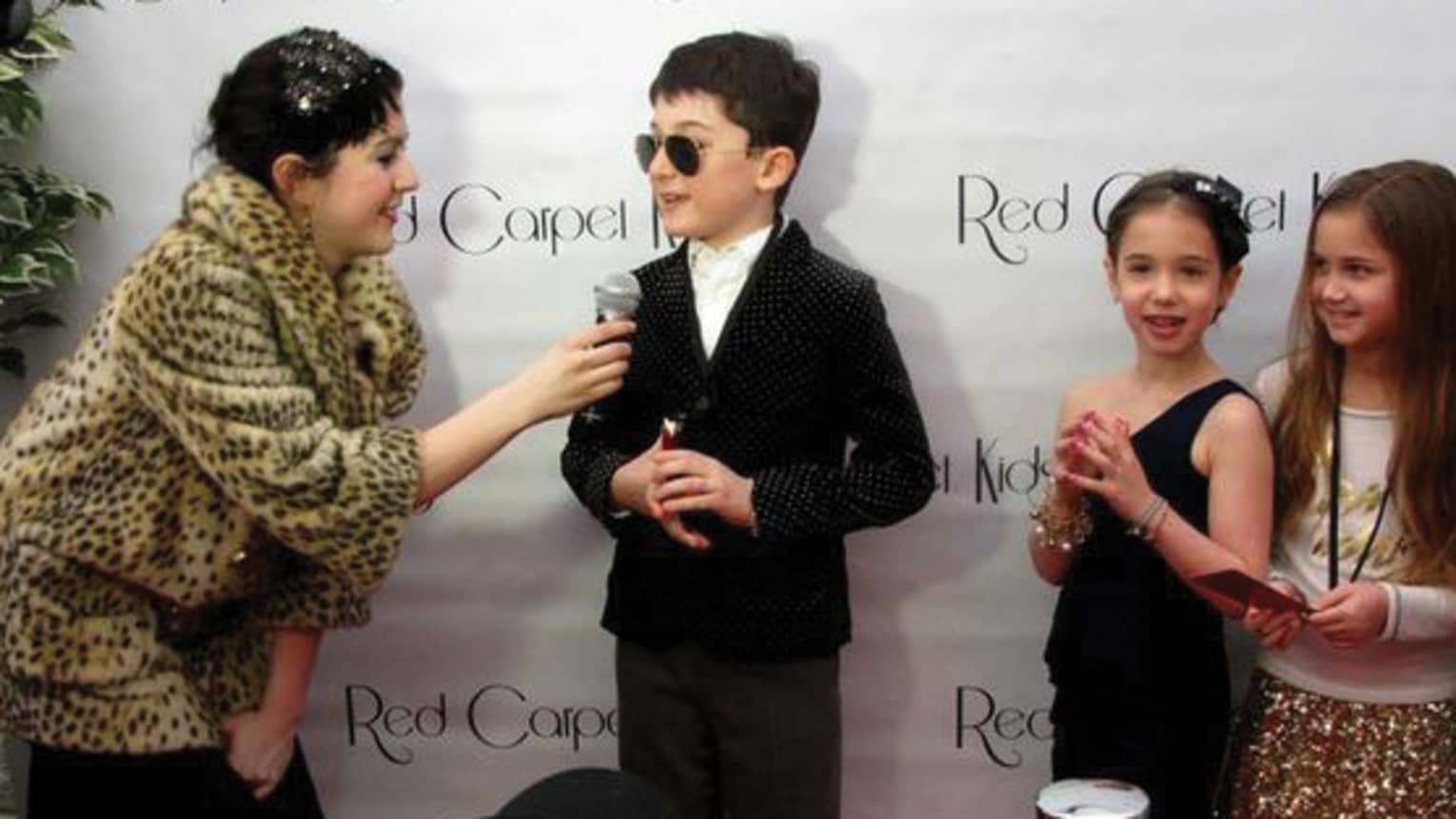 Kids on a red carpet