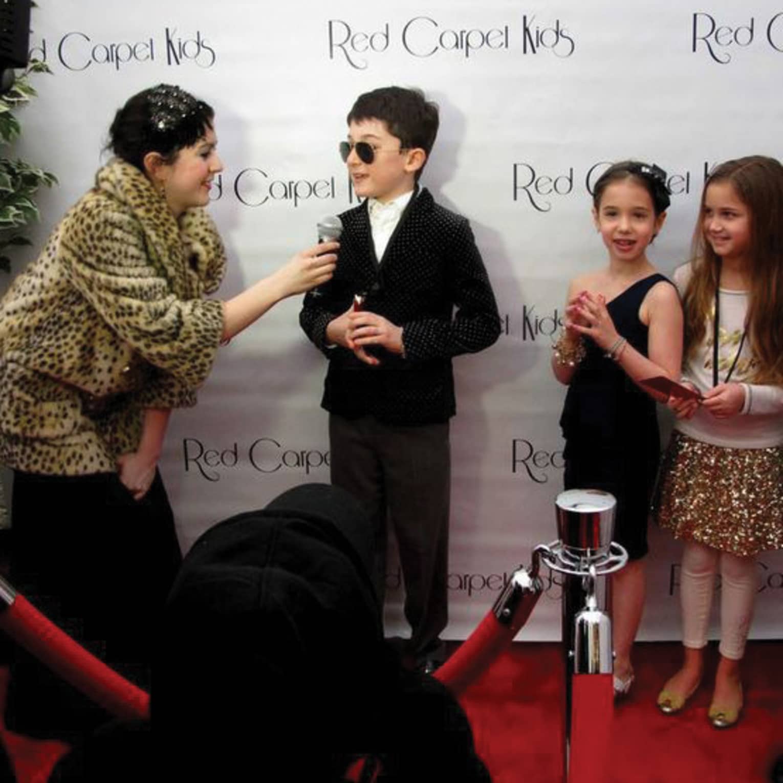 Kids on a red carpet