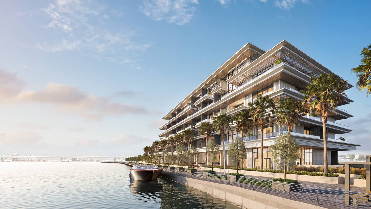 Rendering of exterior of property and waterfront