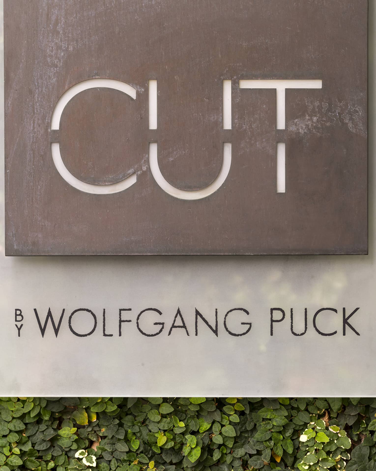 Exterior sign of CUT restaurant