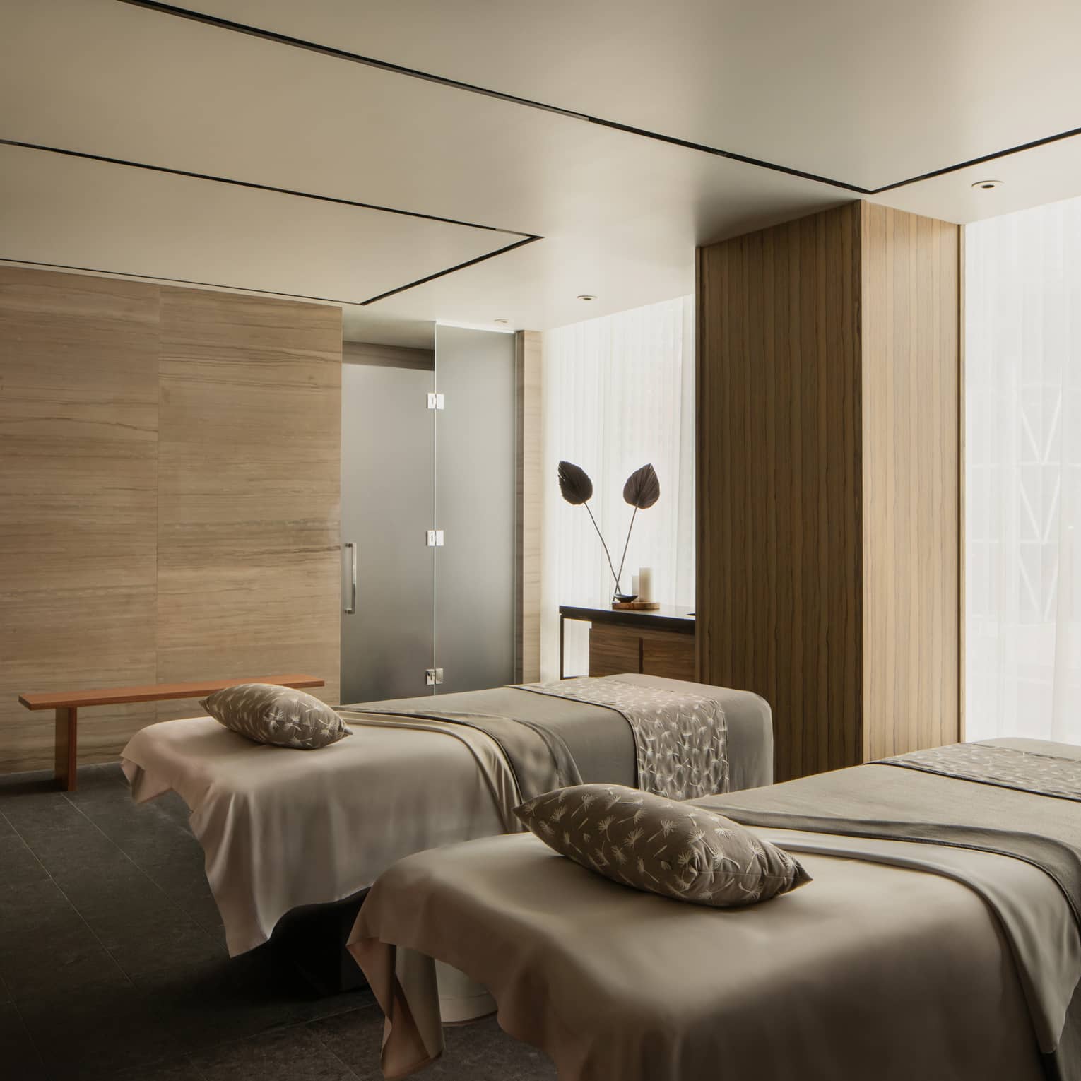 Couples' spa treatment room at Four Seasons Hotel Toronto