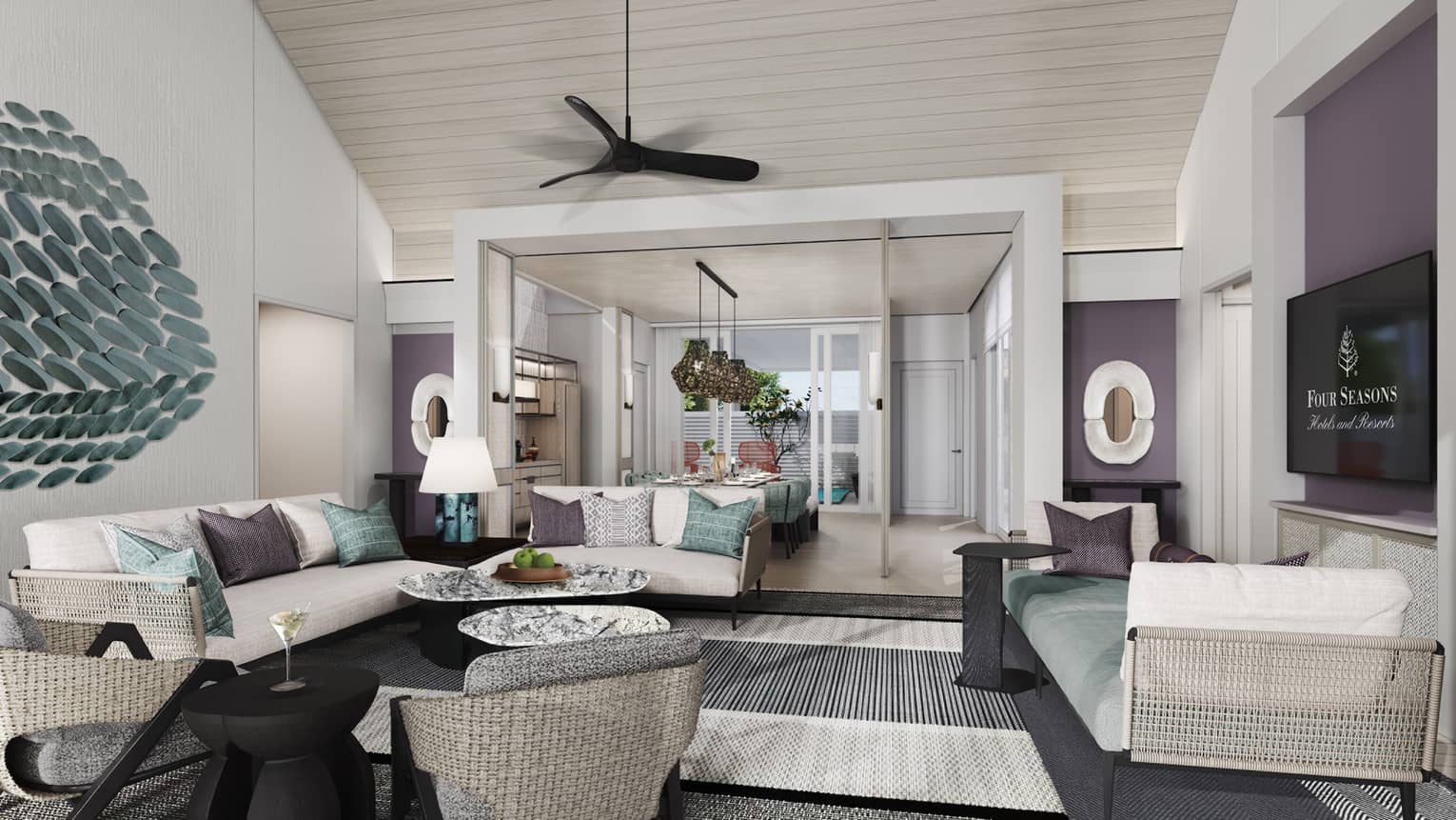 Relaxing sofa area of the estate