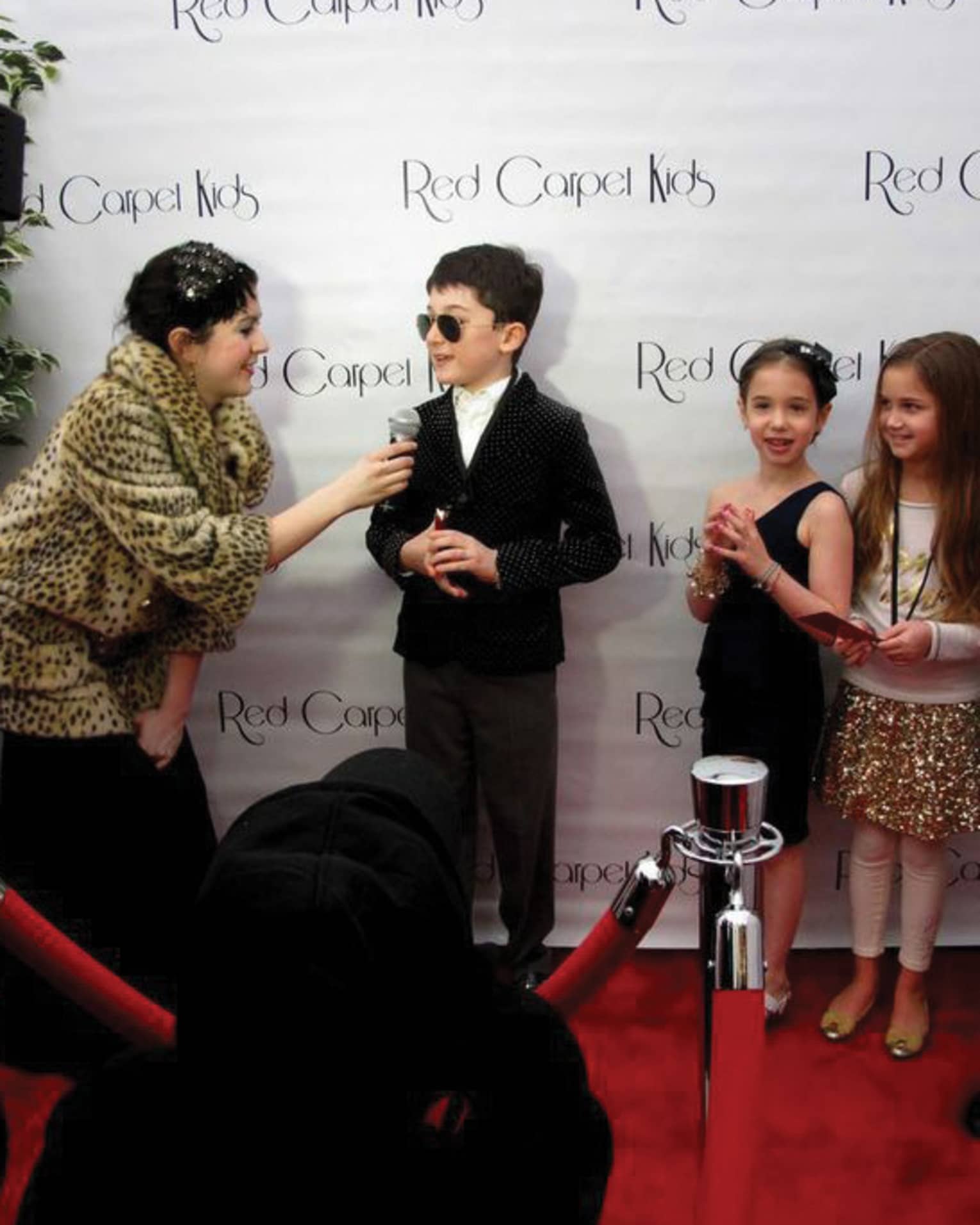 Kids on a red carpet