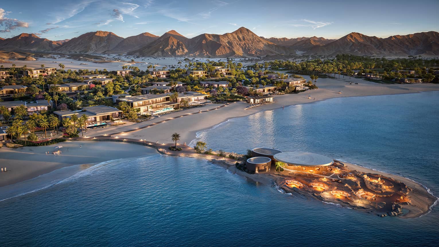Rendering of aerial view of property and ocean