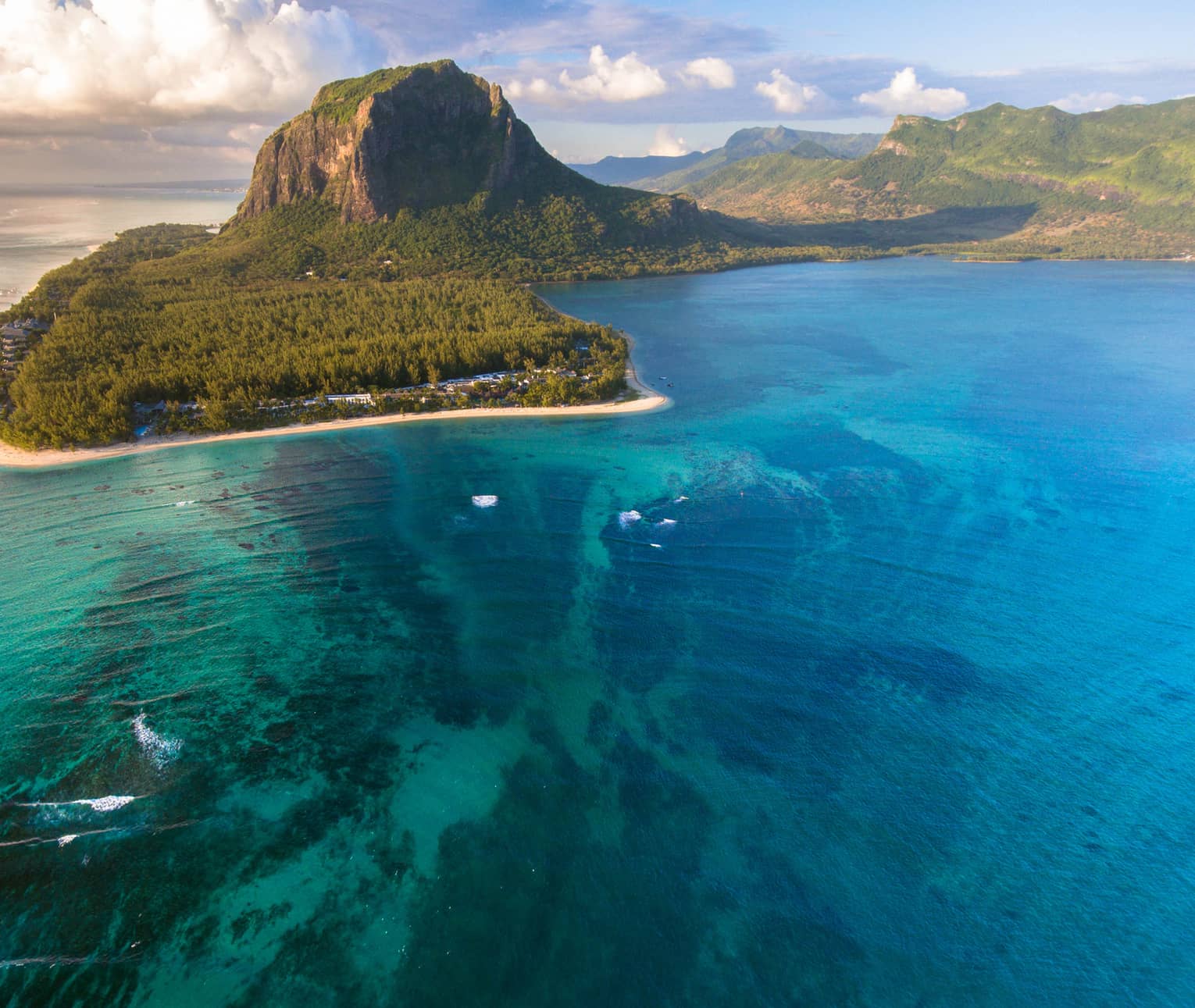 Aerial view of Mauritius, Petite Case Noyale