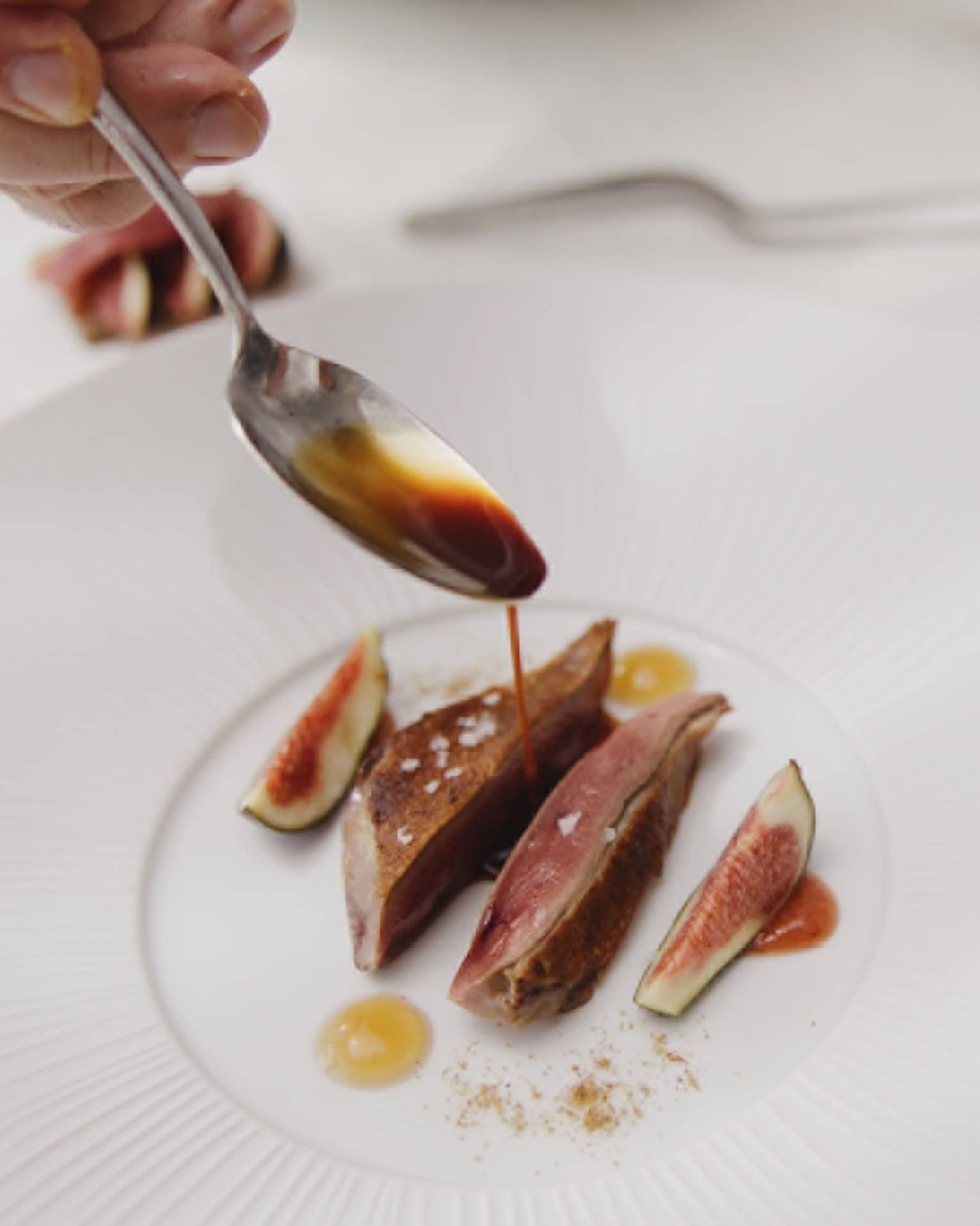 Pigeon Breast with Chianti Pear and Tuscan Spices