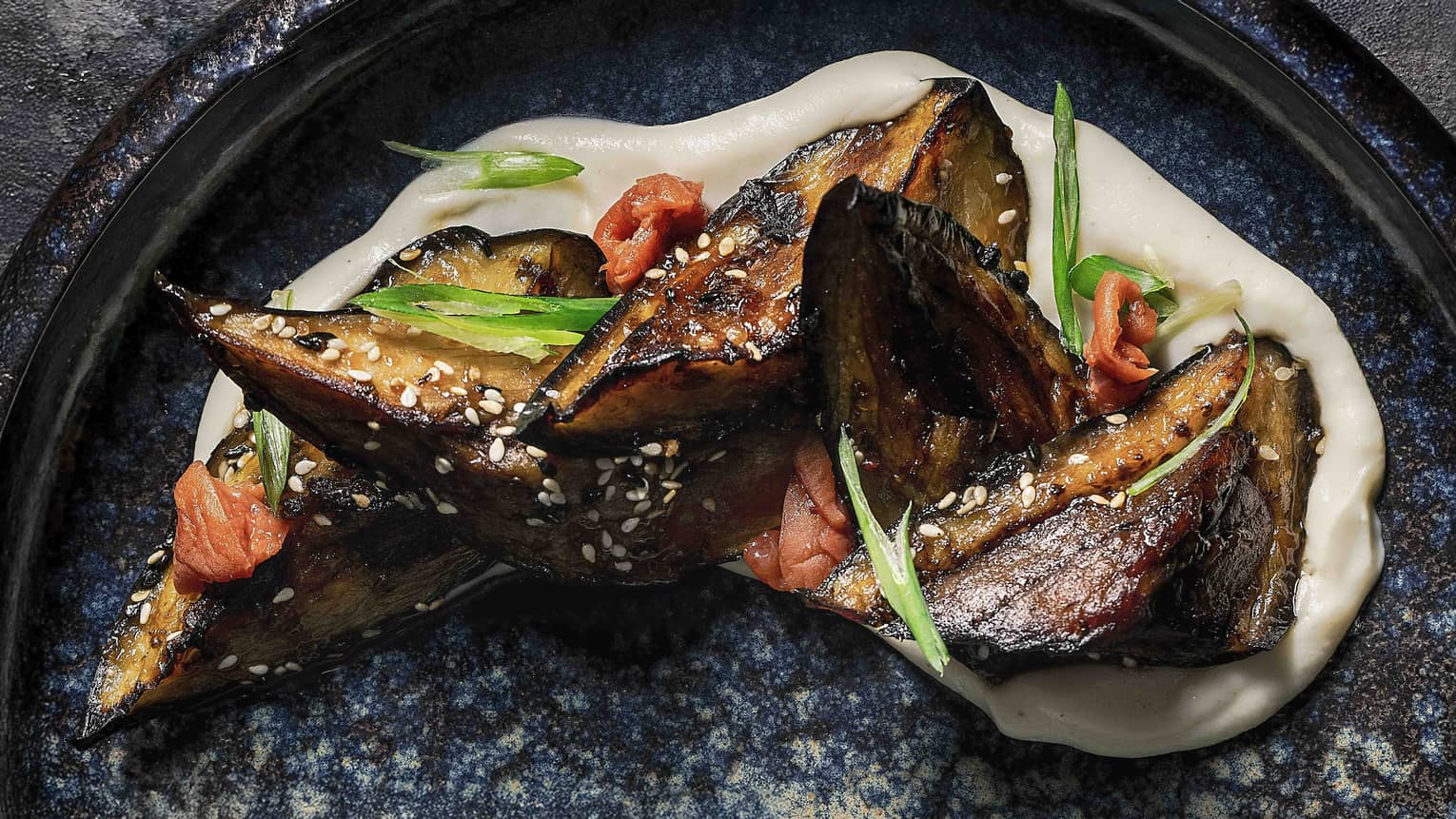 Caramelized cauliflower pur�e with Japanese plum and sesame