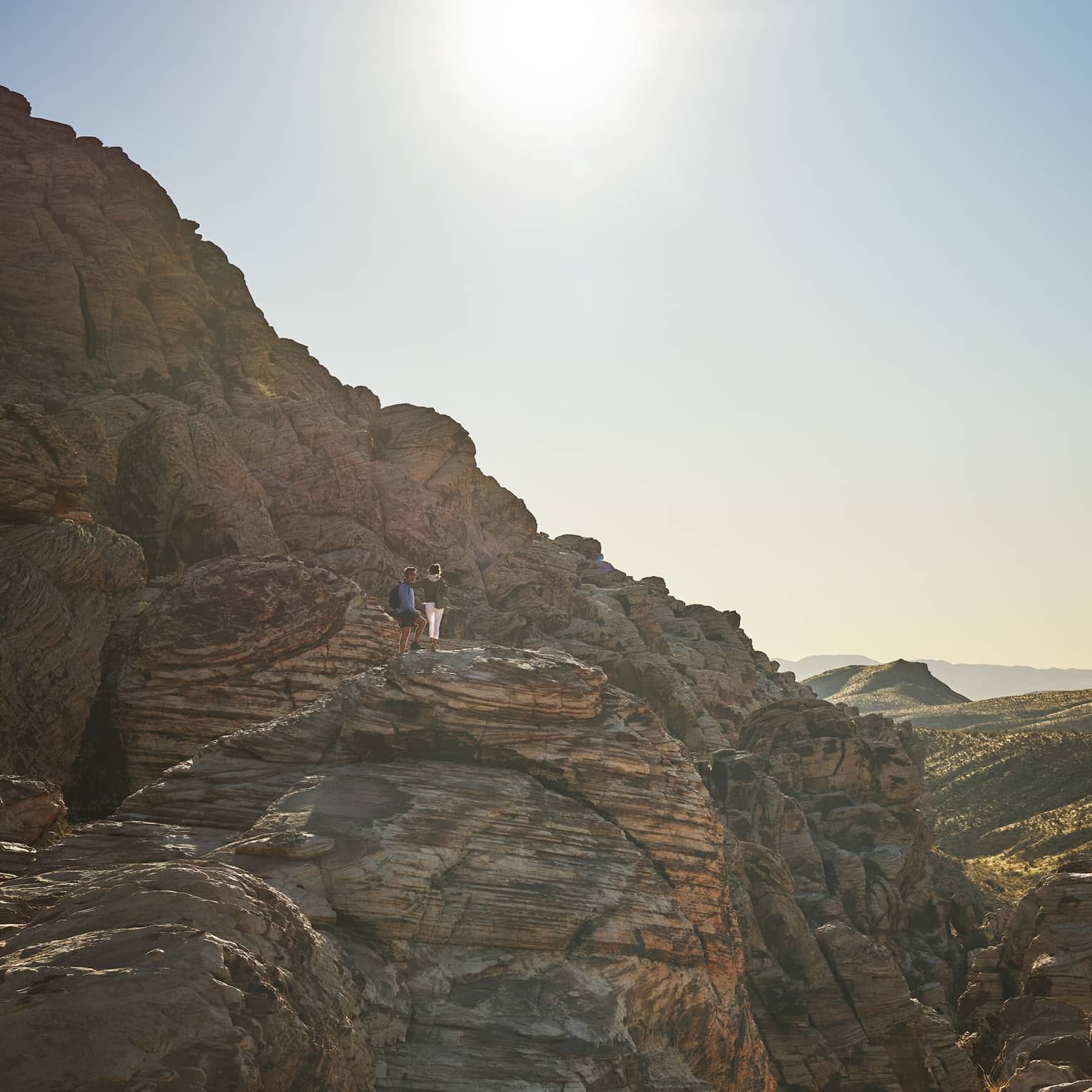 Mountains in a warm-weather location