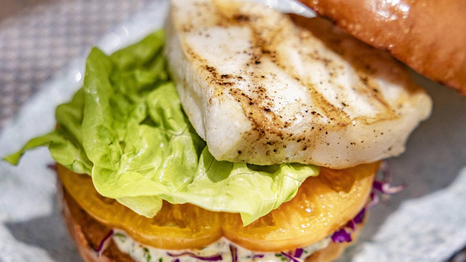 Seabass fish sandwich