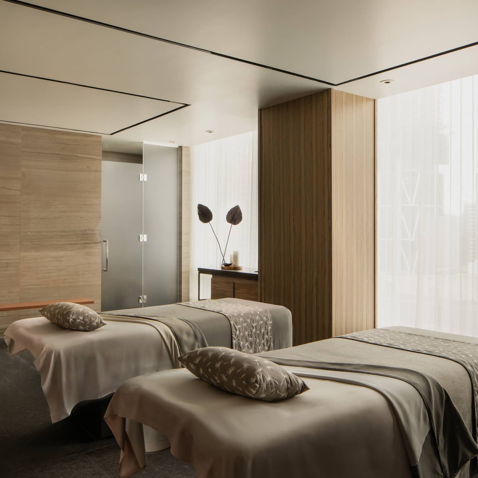 Couples' spa treatment room at Four Seasons Hotel Toronto