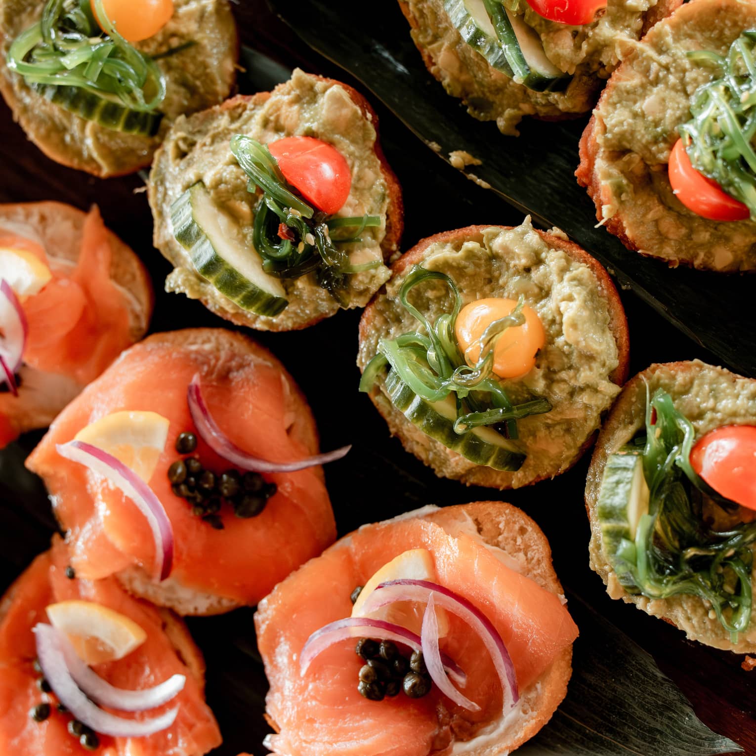 Smoked salmon brunch dishes