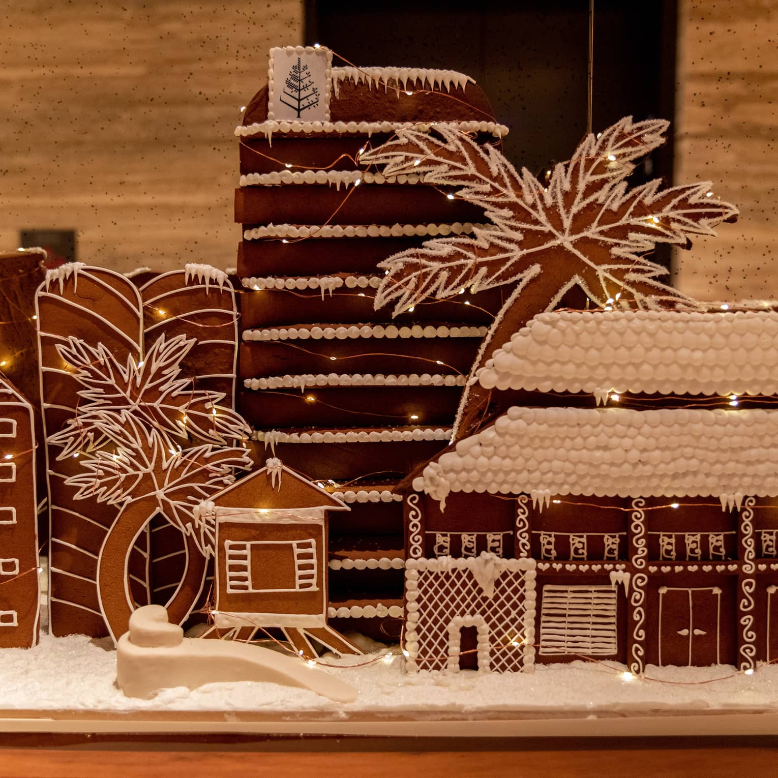 A gingerbread house.