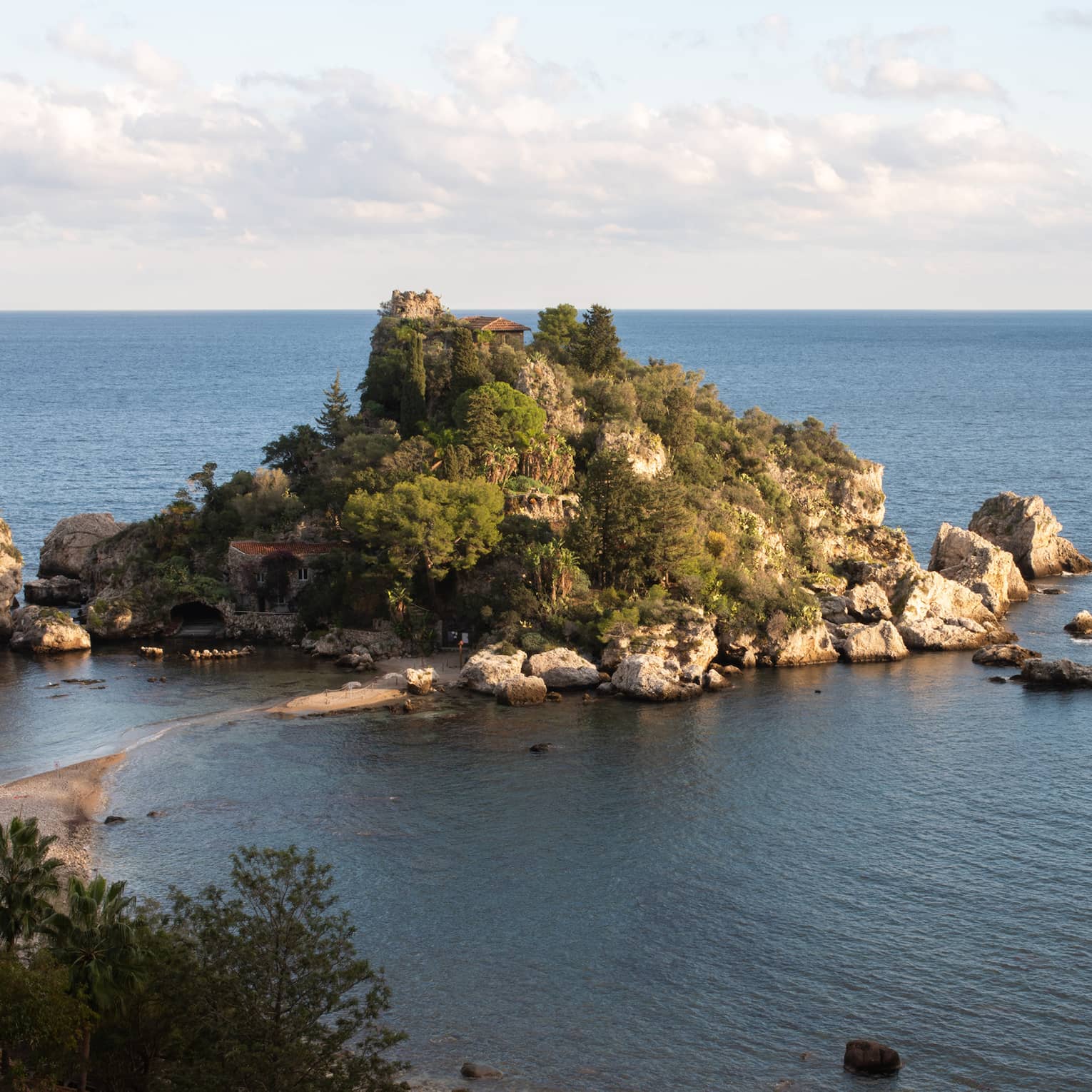 Isola Bella, a landmark on the coast of Taormina, Sicily
