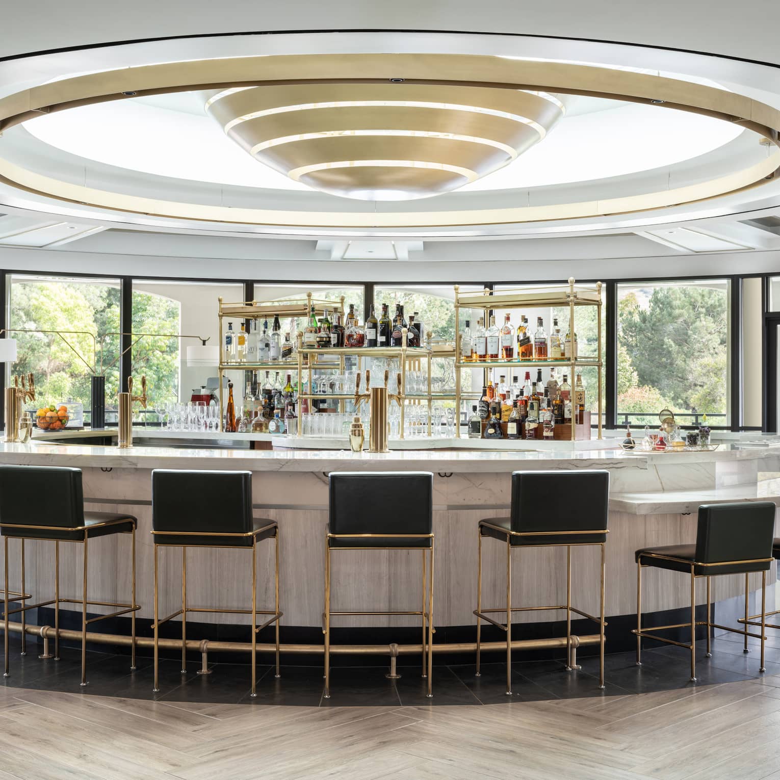 The light-filled Coin & Candor bar area