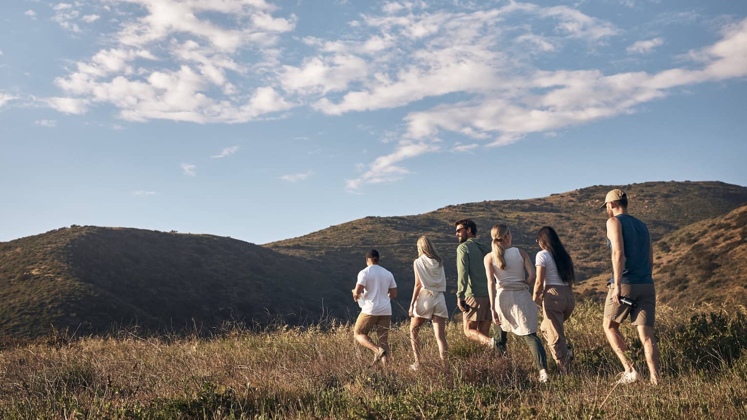 People hiking in the hills