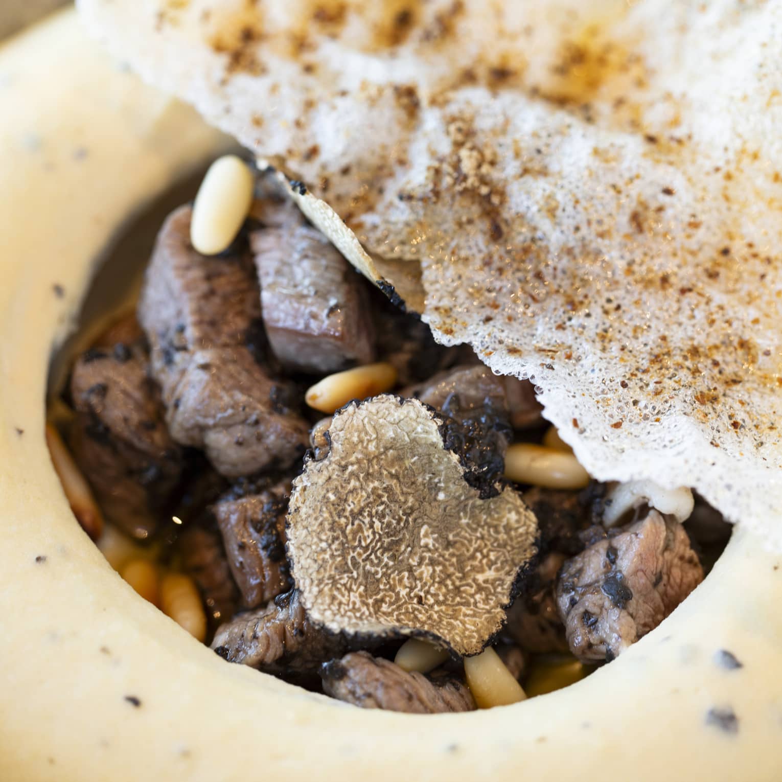 Close up of Lebanese dish