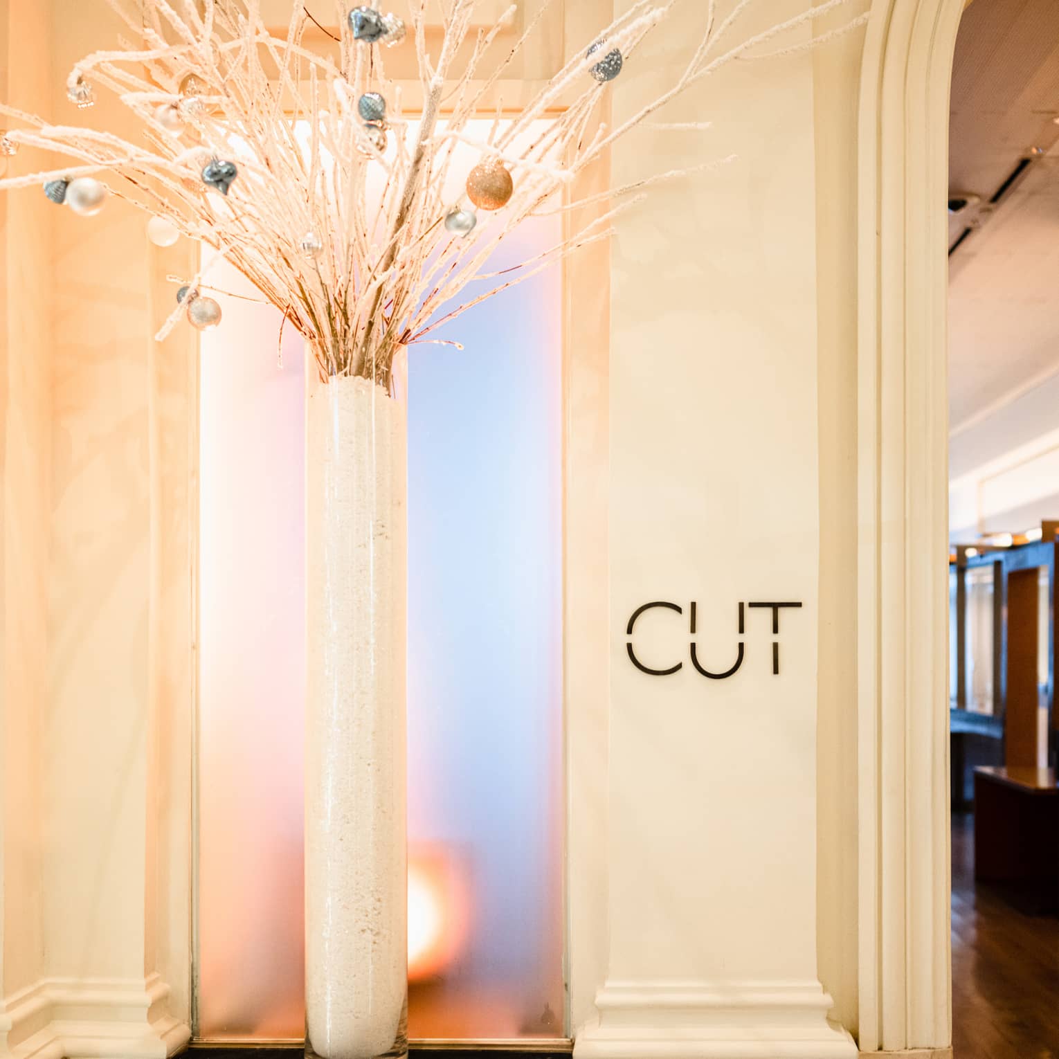 The entrance to a dining outlet or bar.