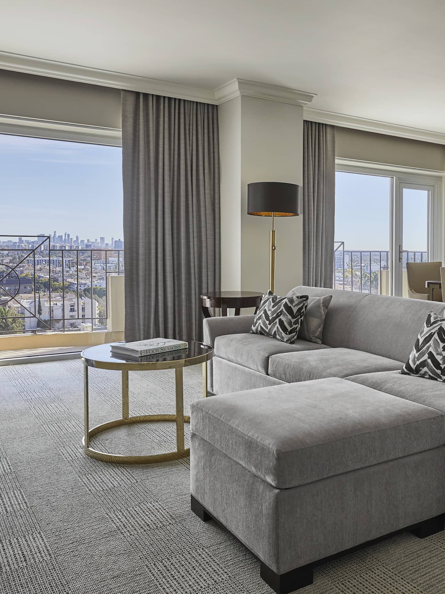 Contemporary living and dining room in the Premier Suite