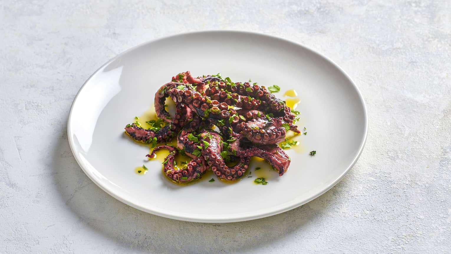 Grilled Octopus with Olive Oil, Lemon, Parsley