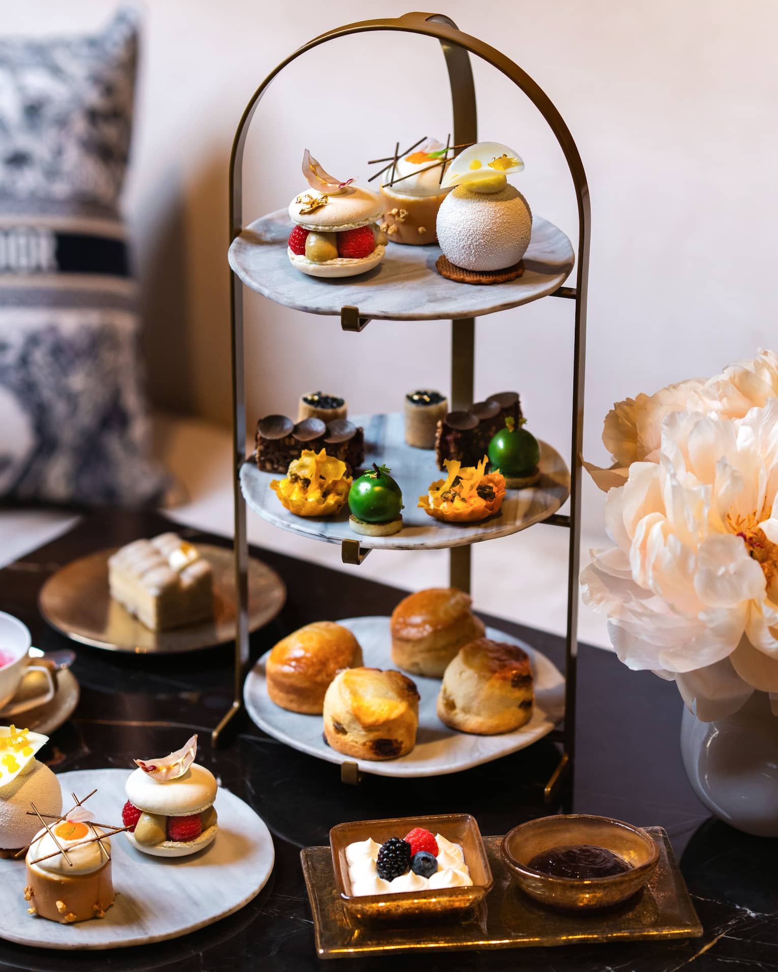 Afternoon tea set up