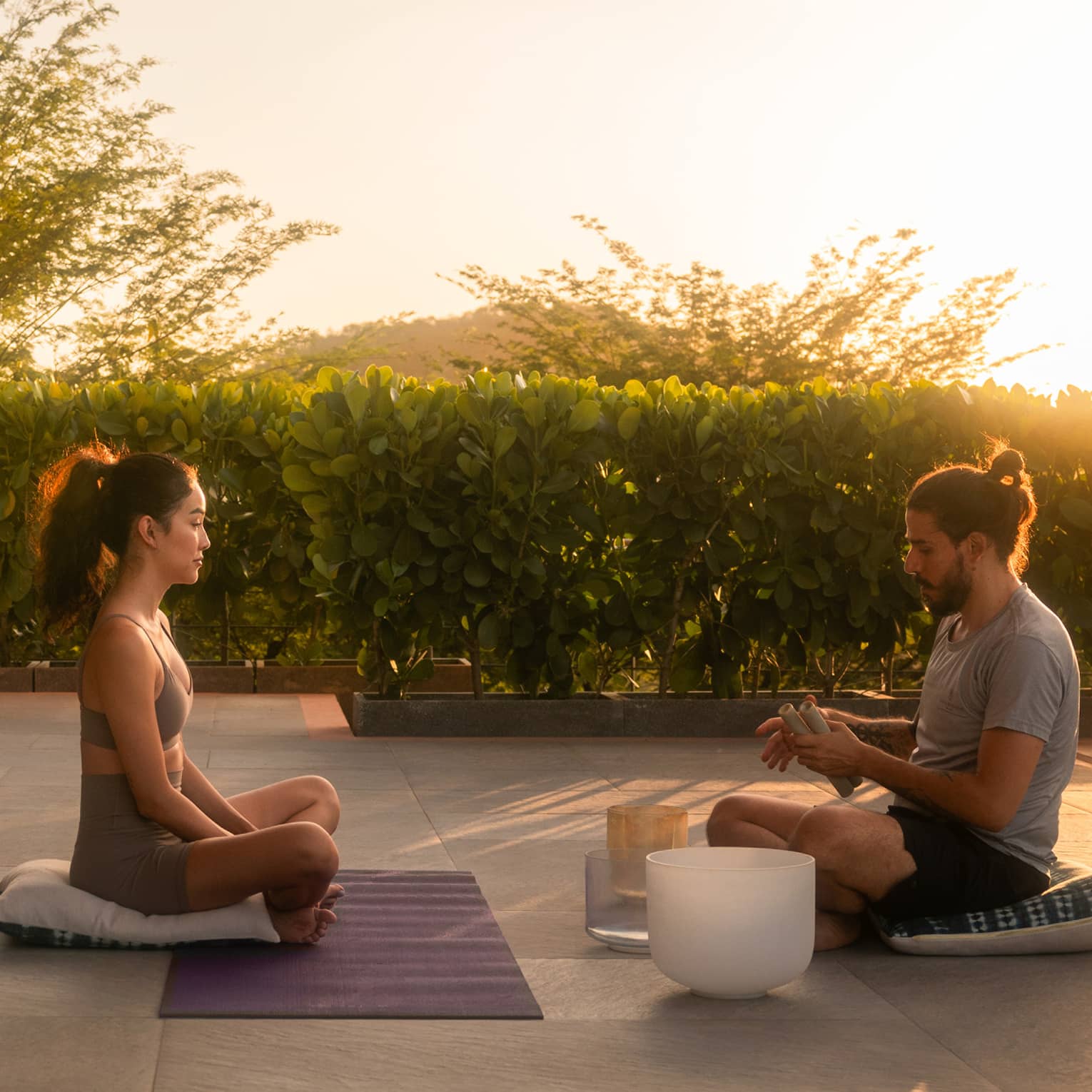 Private yoga session