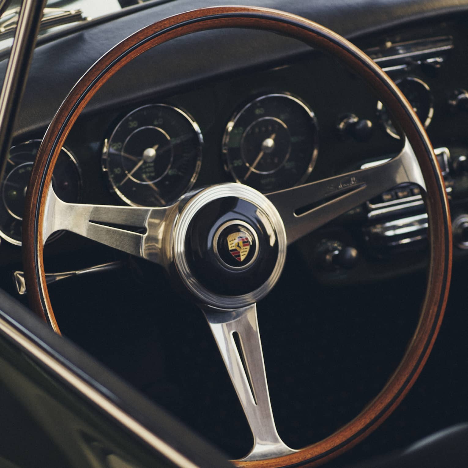 The interior of a car.