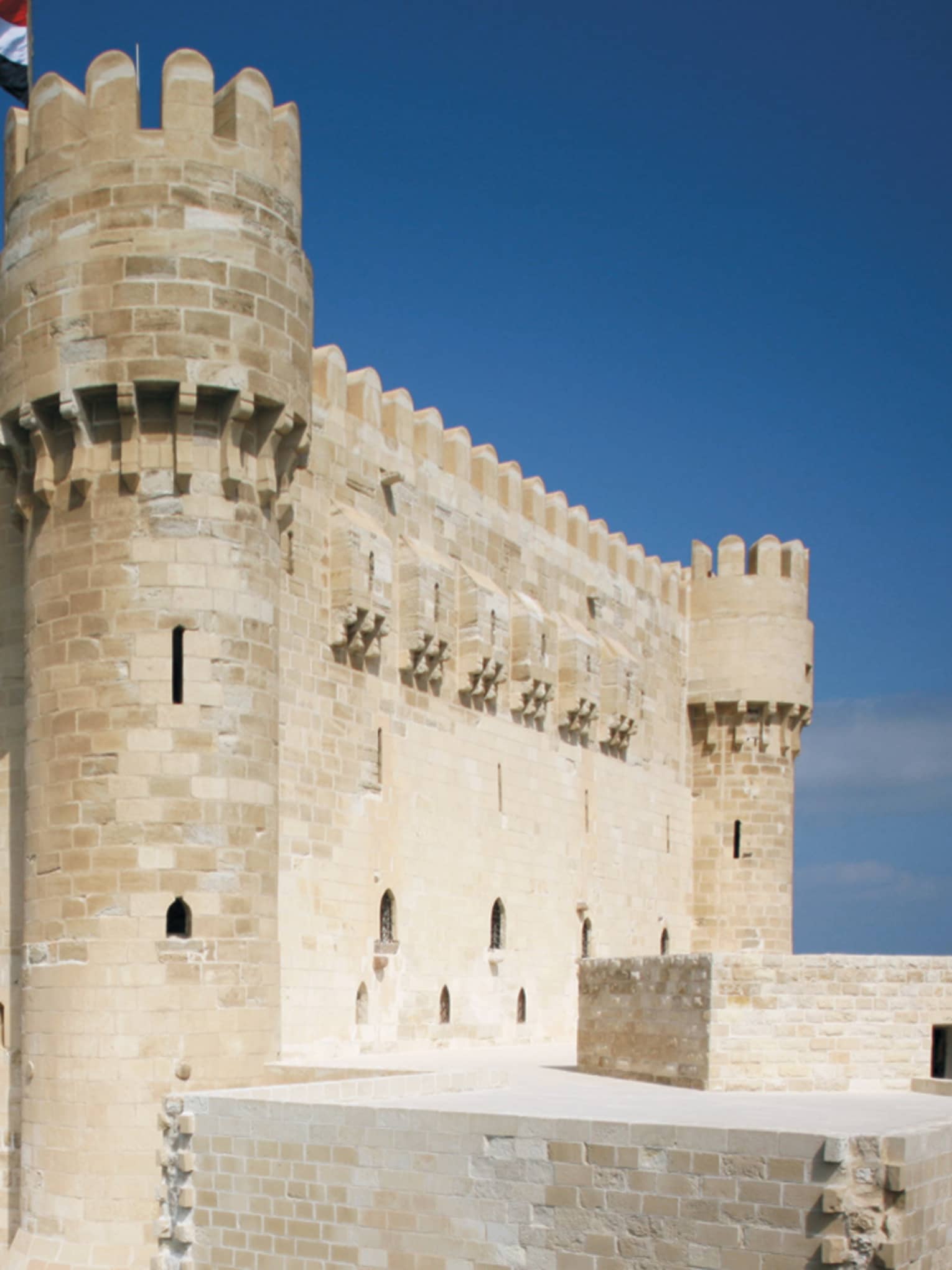 Fort Qaitby against blue sky