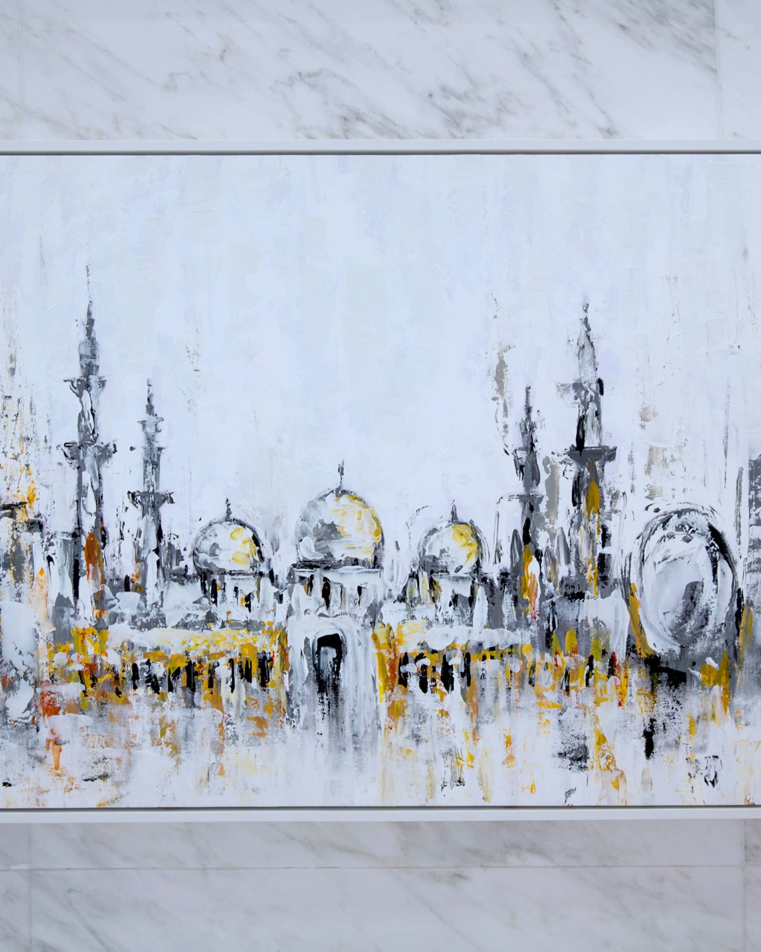 Artistic painting of Abu Dhabi city skyline