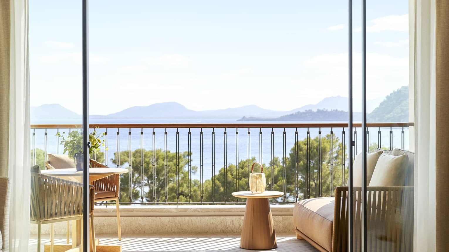 Sea-view balcony of a luxury guest room at Four Seasons Resort Mallorca