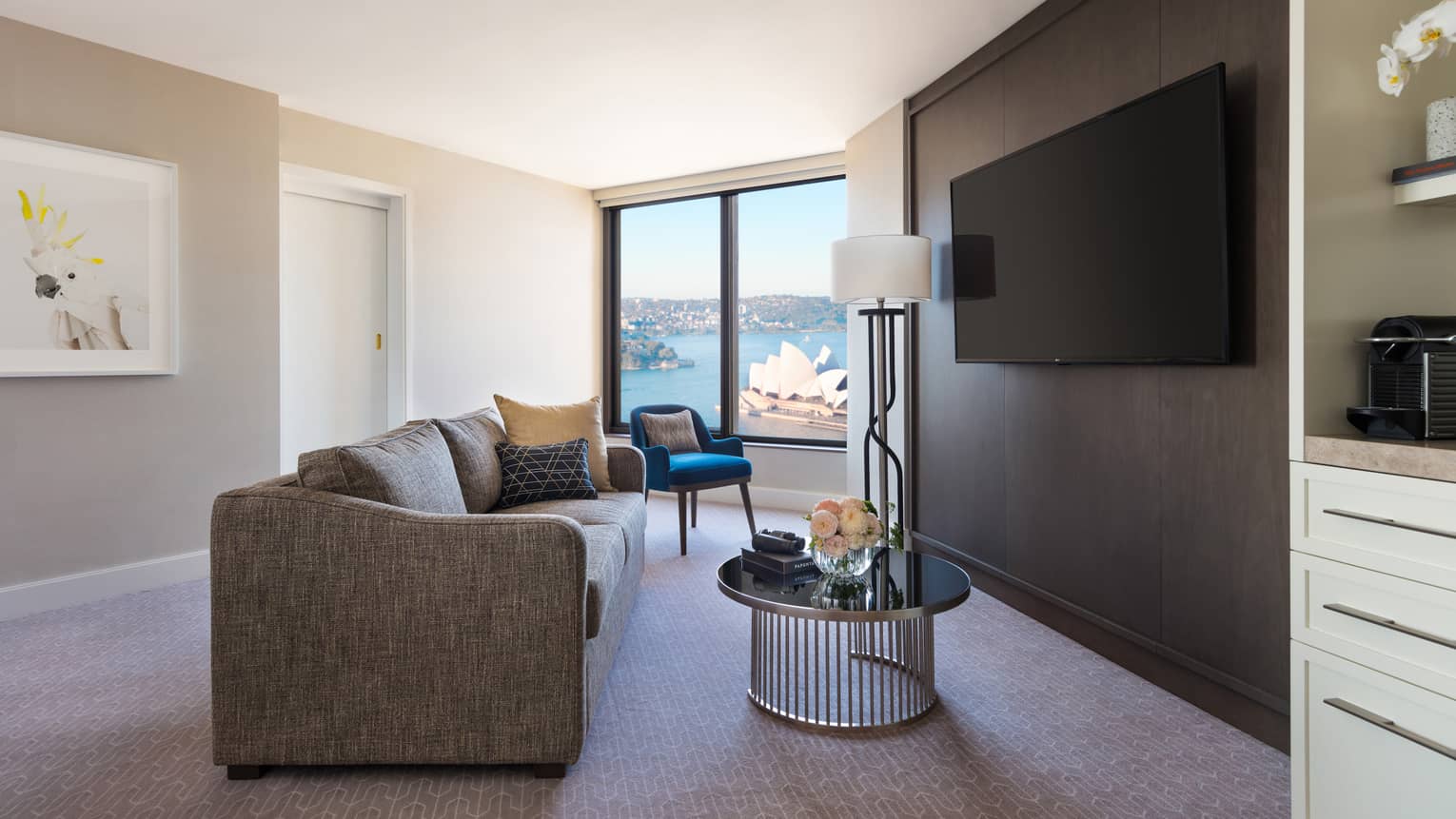 The living room of a remodelled Premier Opera Room 