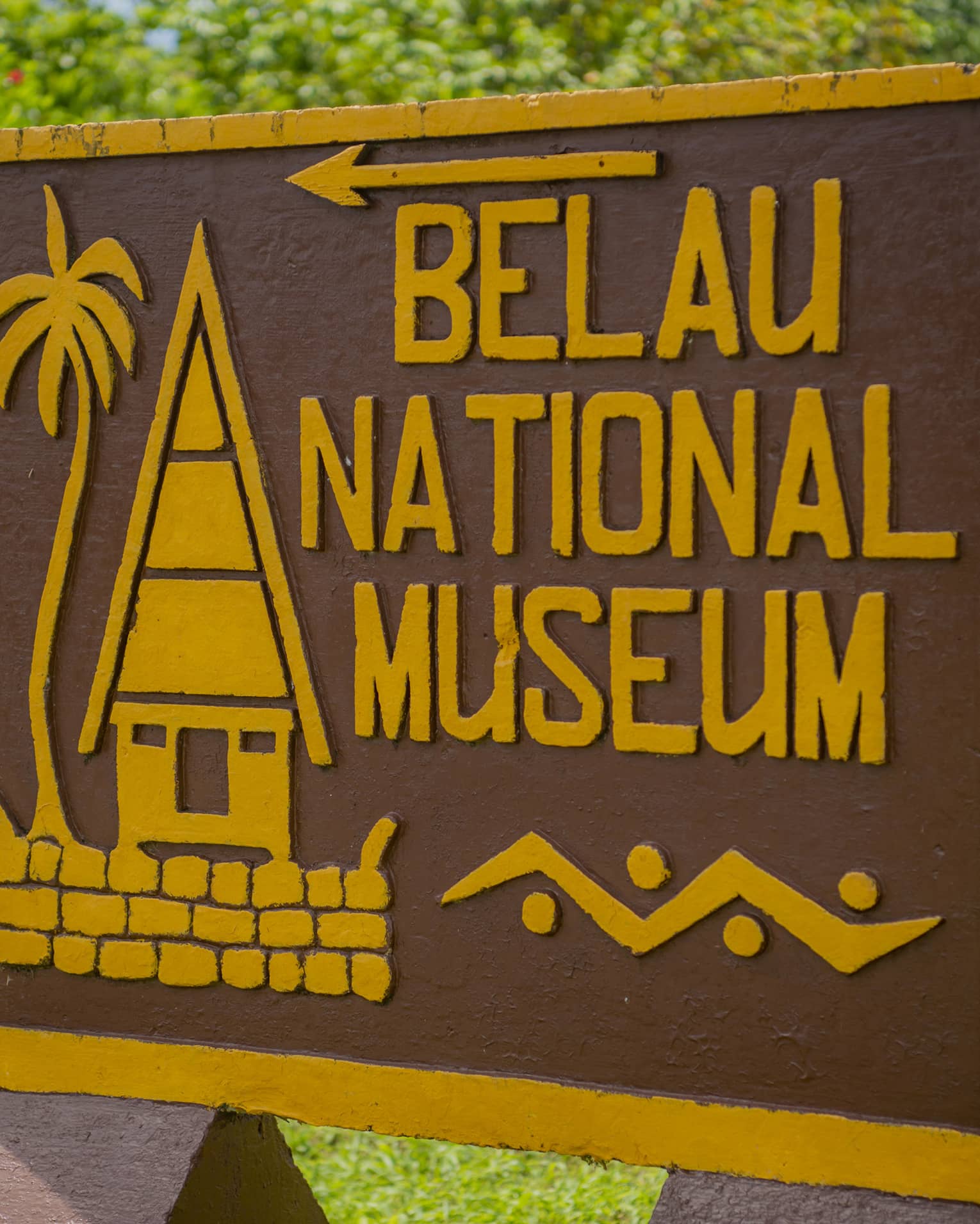 Belau National Museum sign