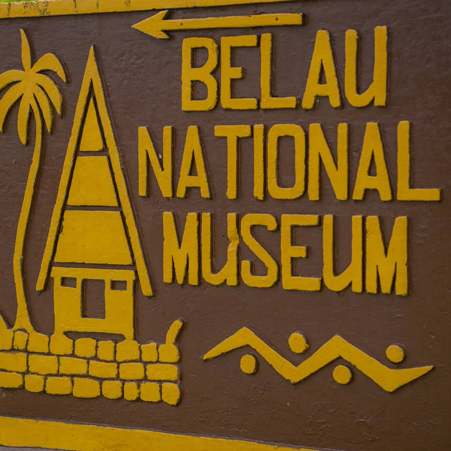 Belau National Museum sign