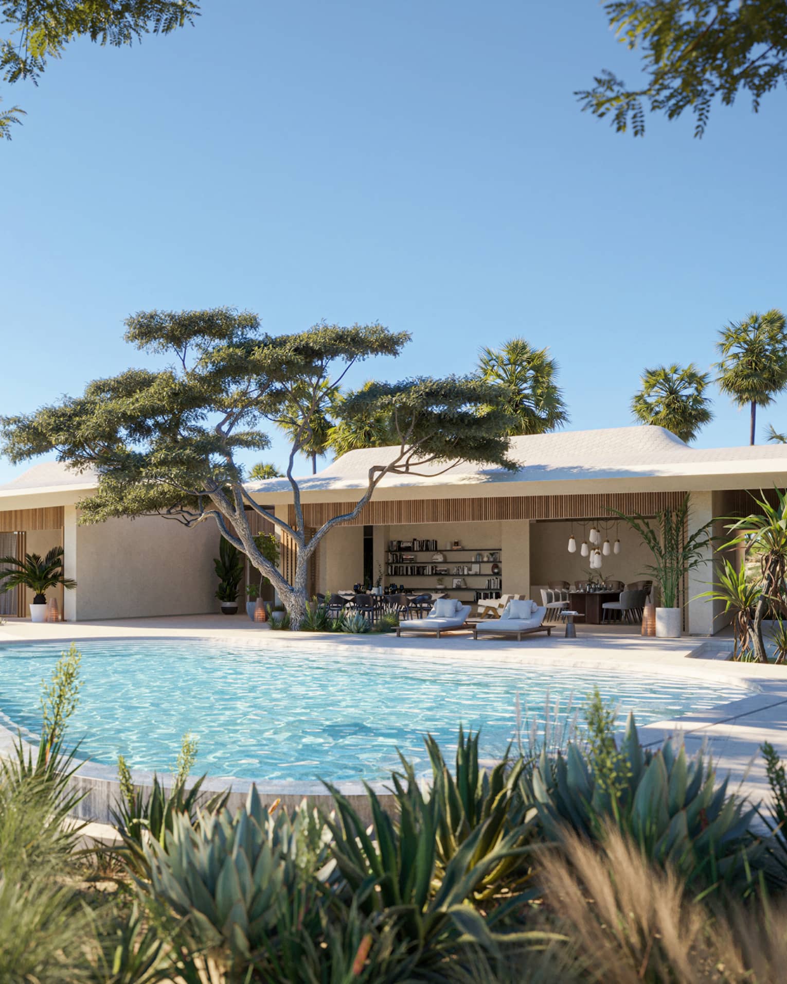 Residence pool and outdoor deck