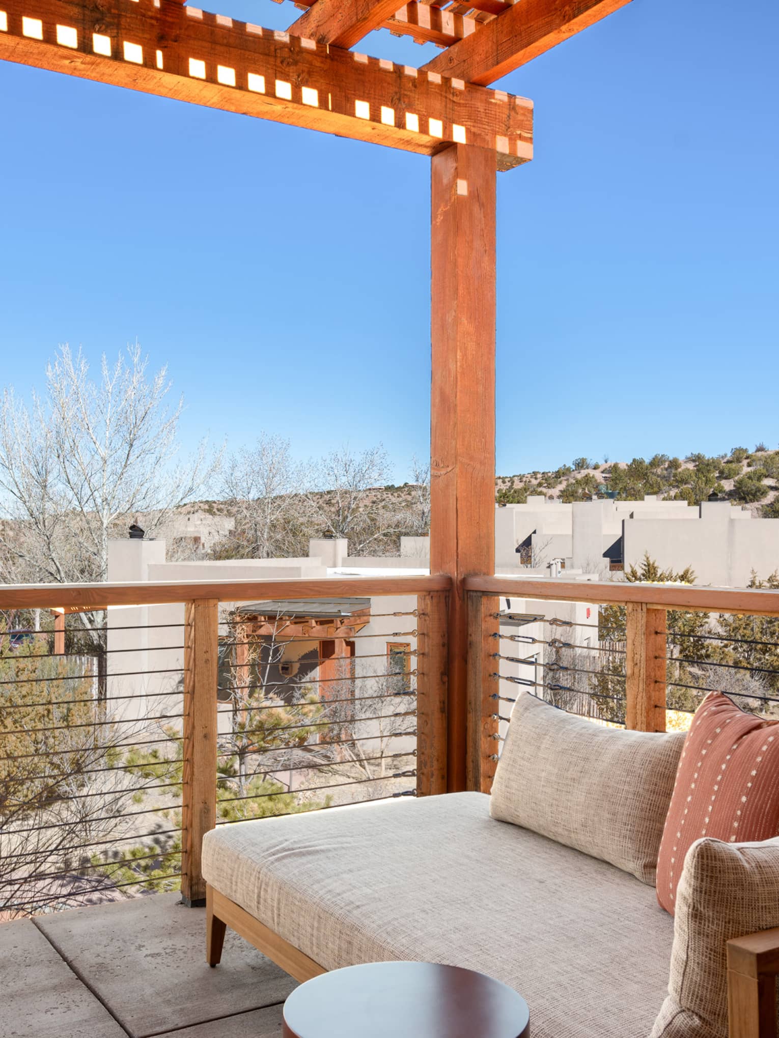 Private casita room terrace at Four Seasons Resort Santa Fe