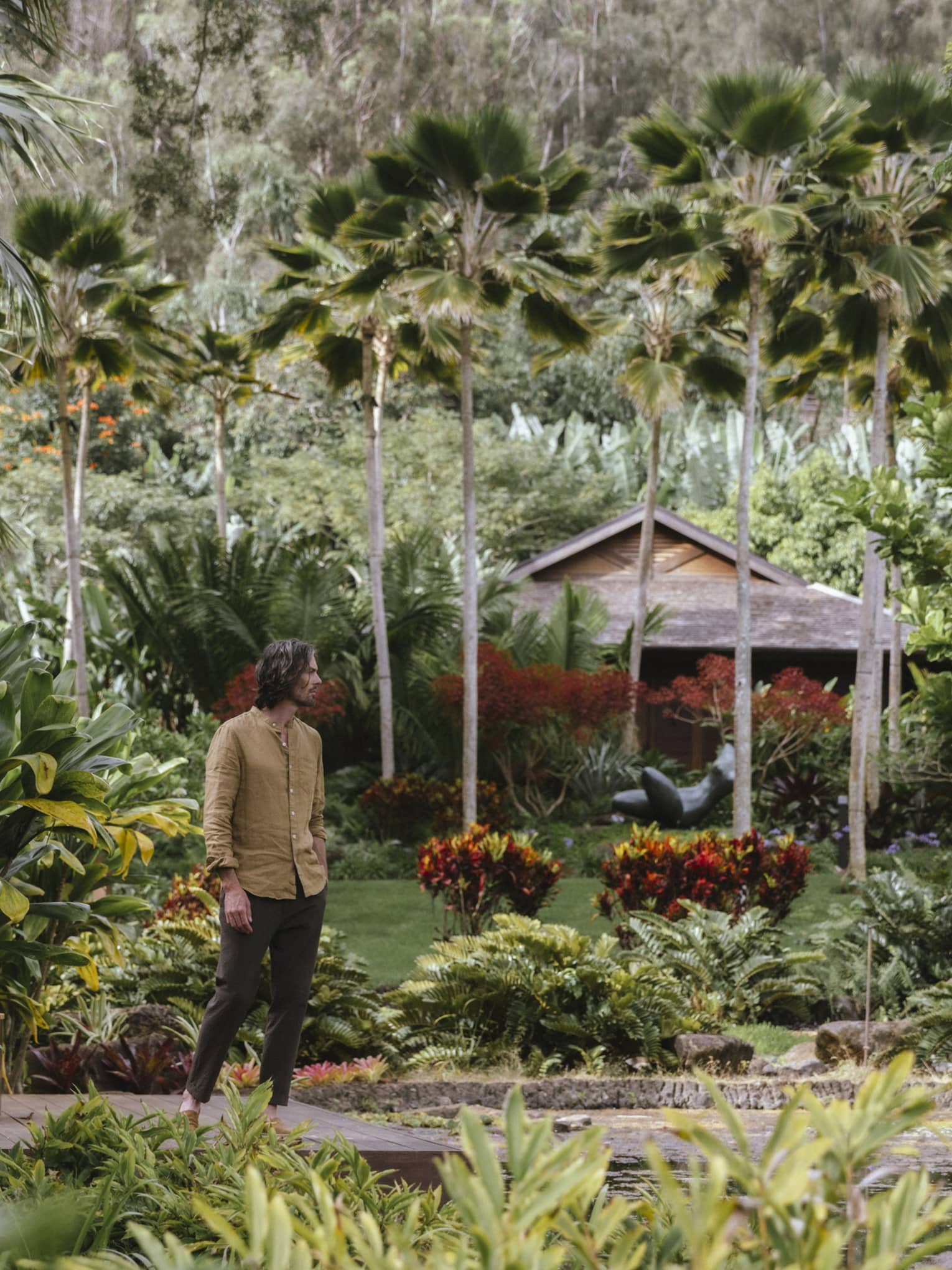 Lush gardens at Sensei Lanai, A Four Seasons Hotel