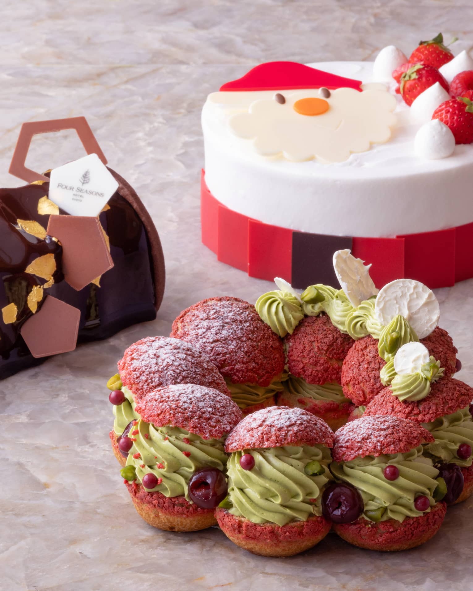 Trio of festive cakes