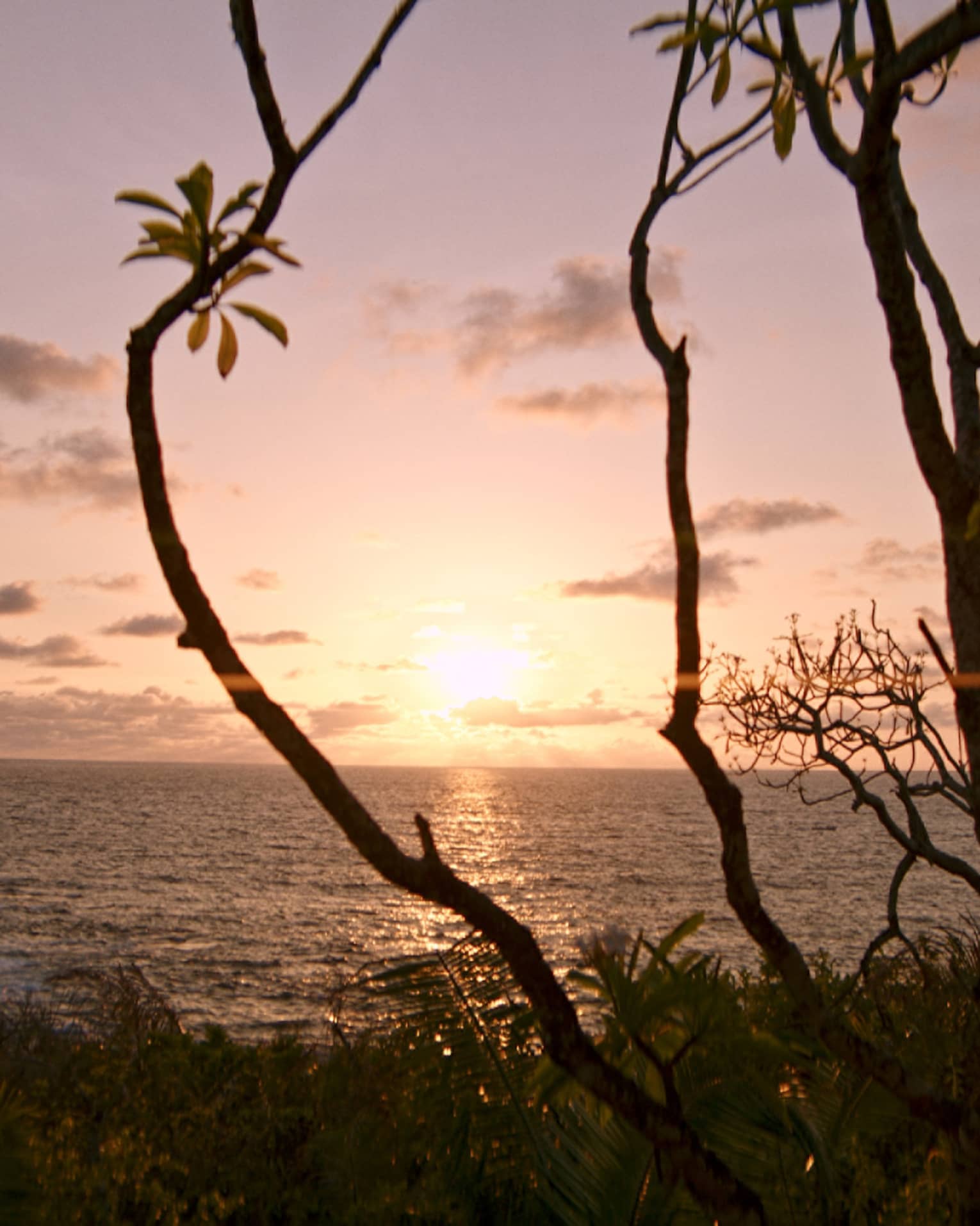 Sunset over the ocean