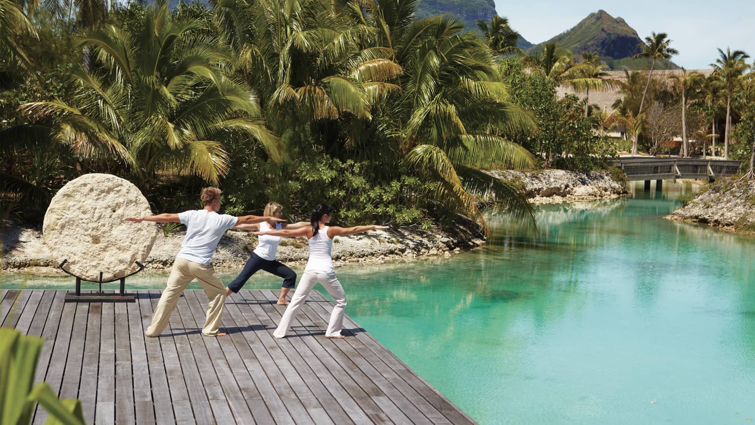 Yoga by the lagoon