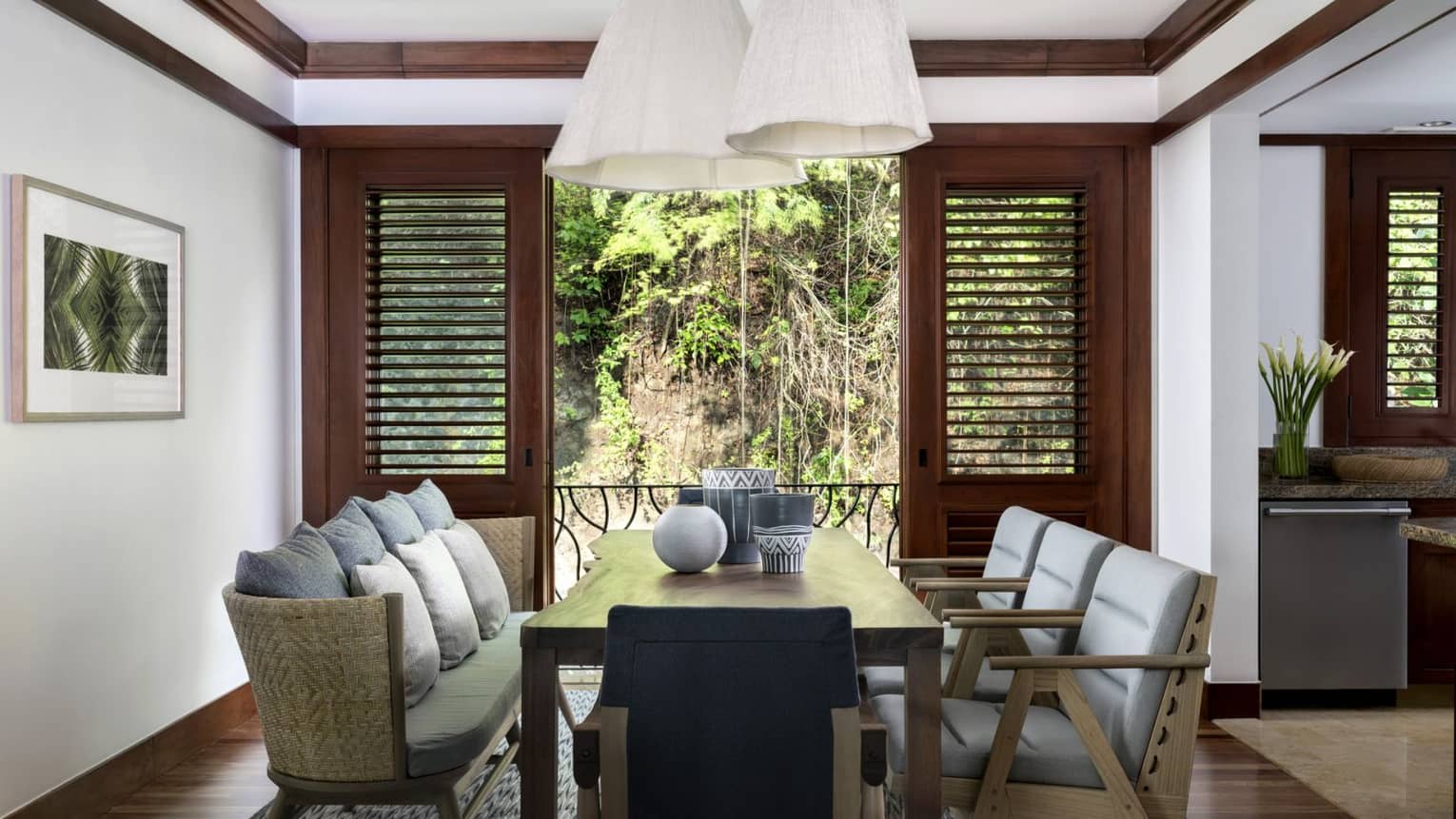 Dining Room View with Open Door View