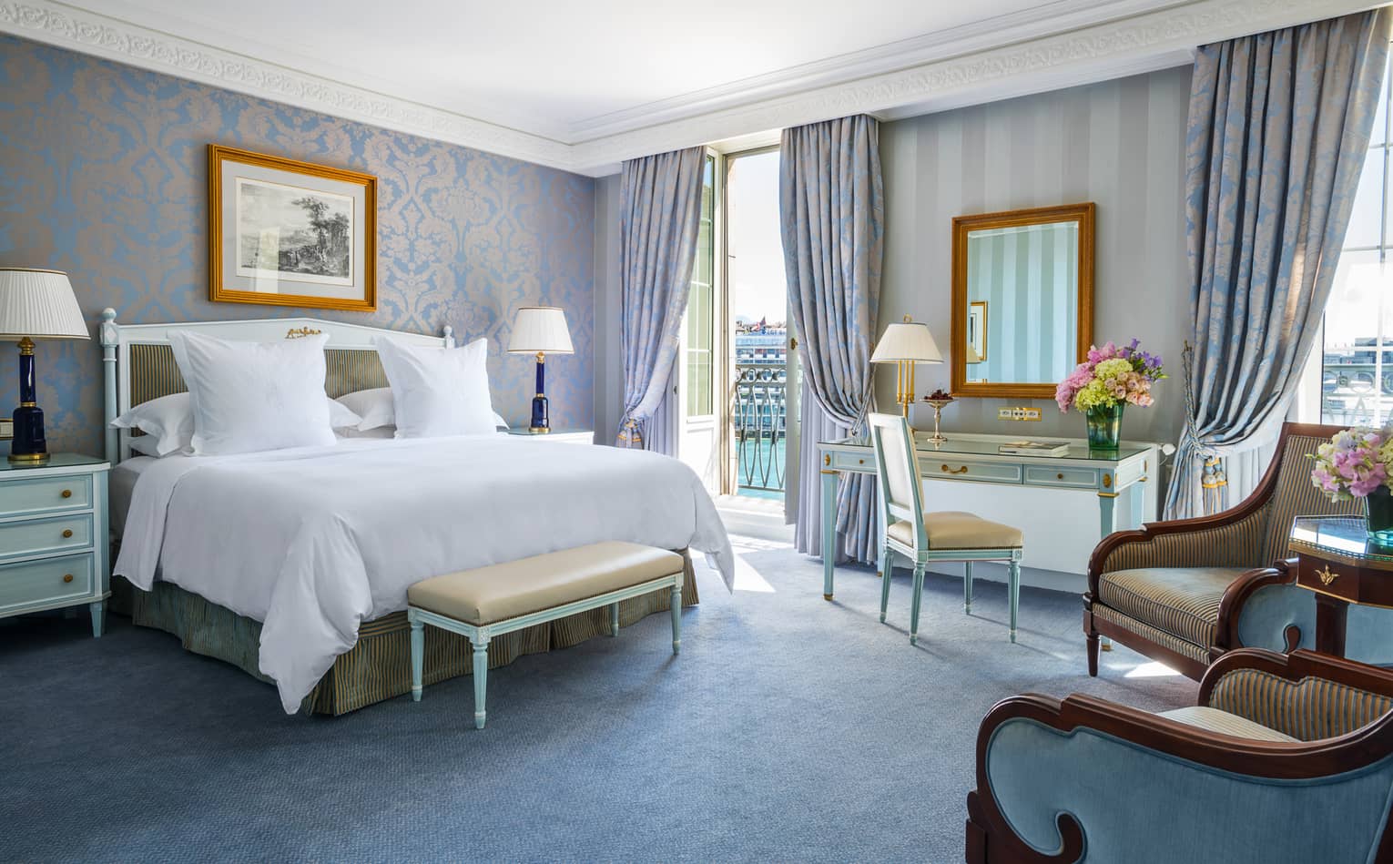 Chambre d'hôtel de luxe avec vue à Genève | Four Seasons Des Bergues