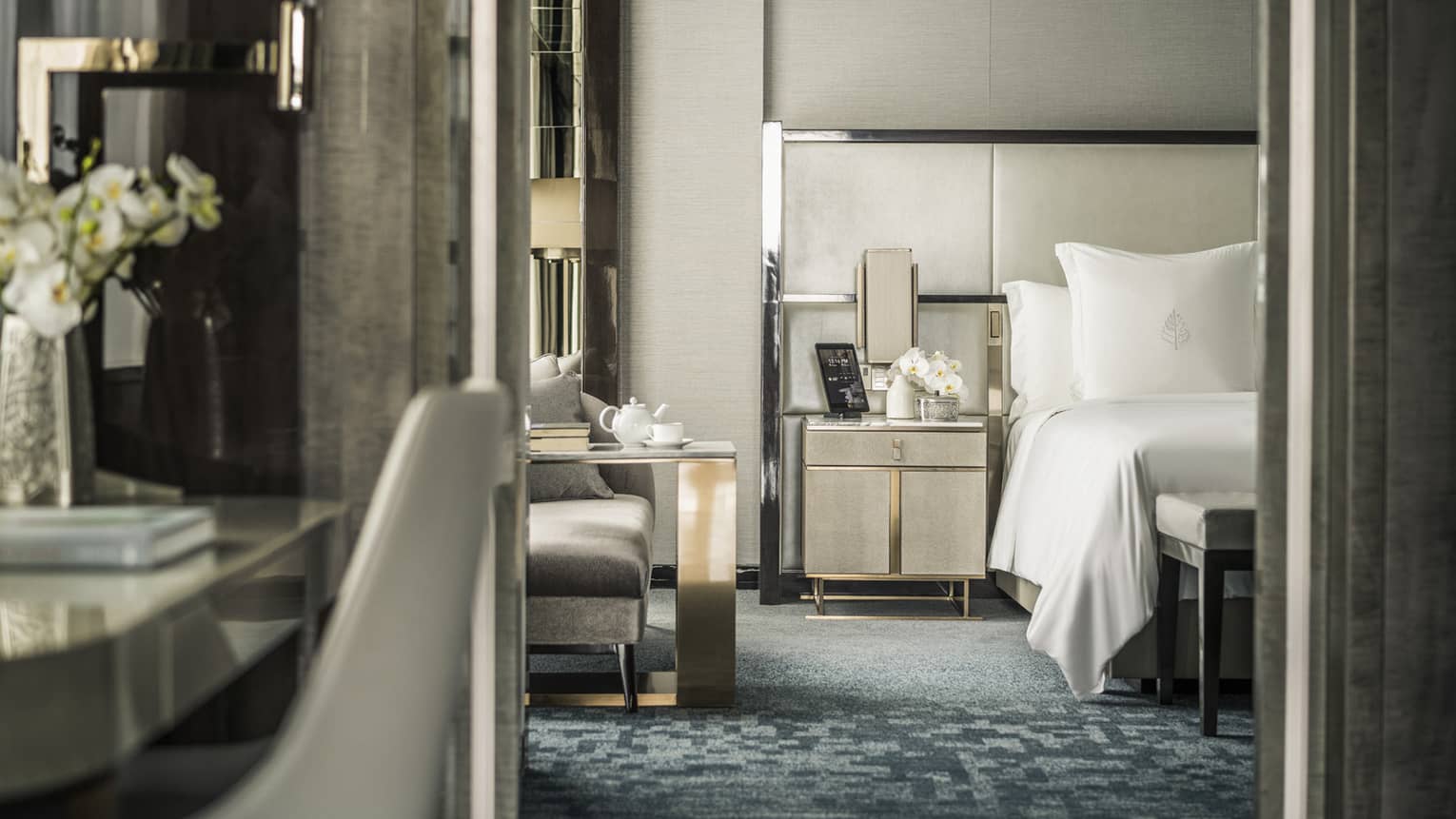 Ambassador Suite desk and view to bedroom