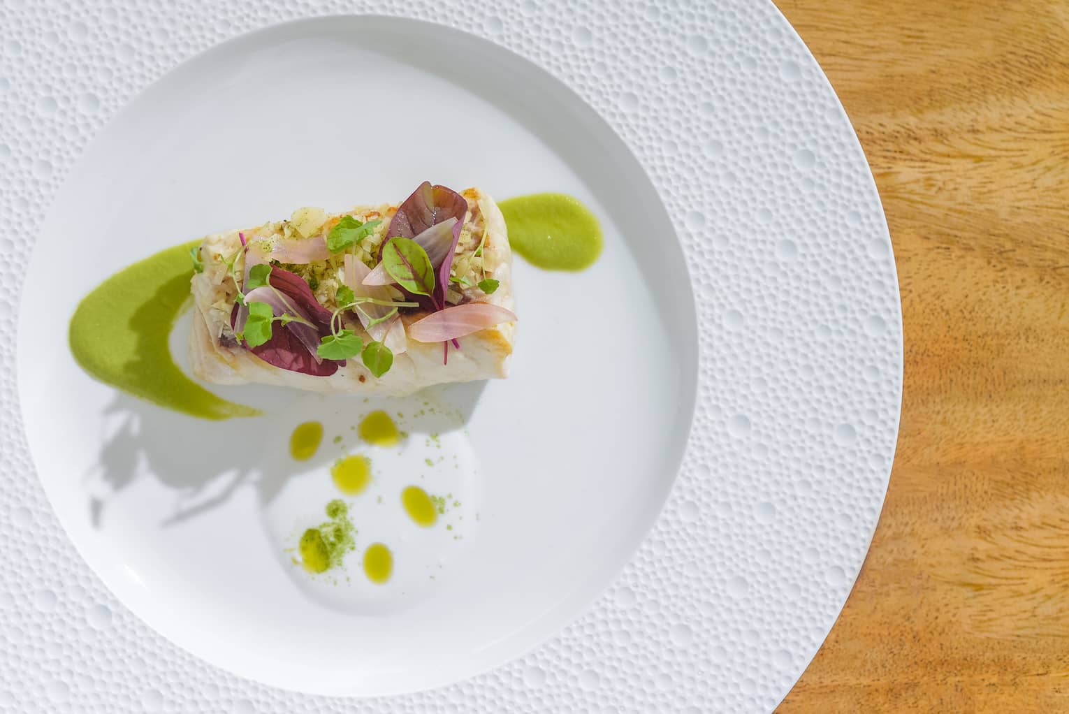 Baked Snapper with Bottarga, Almonds and Spinach