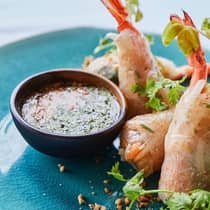 Beautiful plated seafood dish