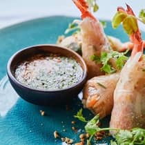 Beautiful plated seafood dish