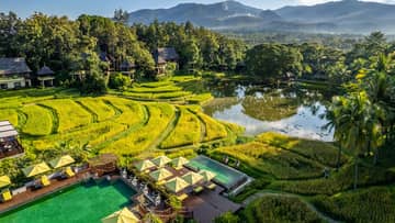 Lush tropical gardens and rice paddies fill our expansive 32-acre plantation