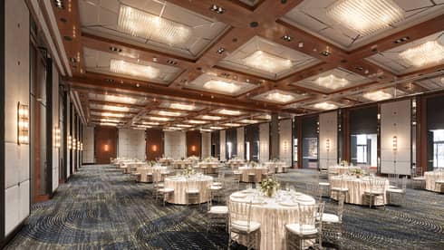 Rendering of renovated ballroom