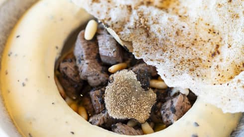 Close up of Lebanese dish
