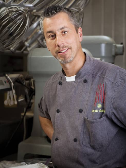 Portrait photo of Scott Gerken, Executive Pastry Chef in uniform