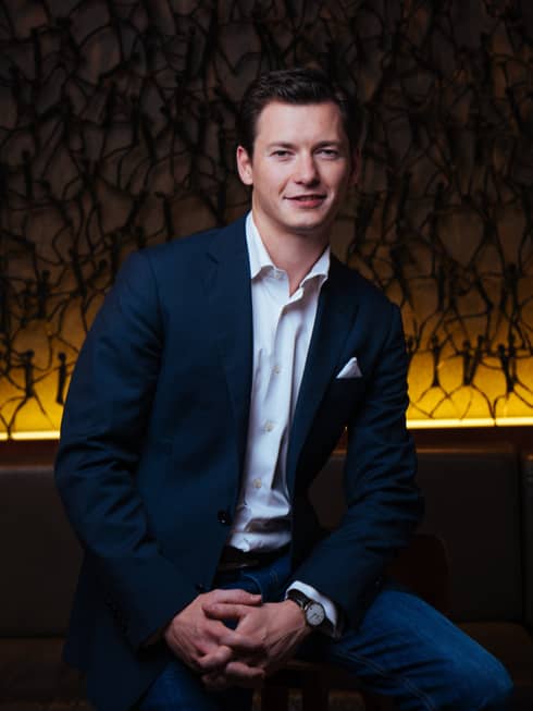 Portrait photo of Grain manager Roderick Boerma wearing suit jacket