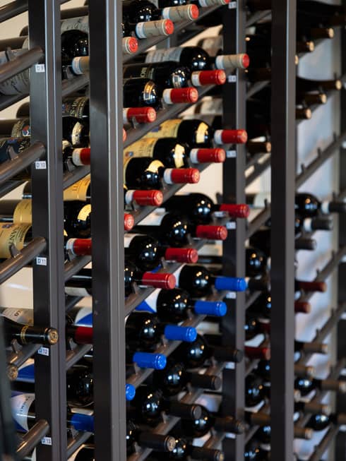 A display of wine bottles side-by-side